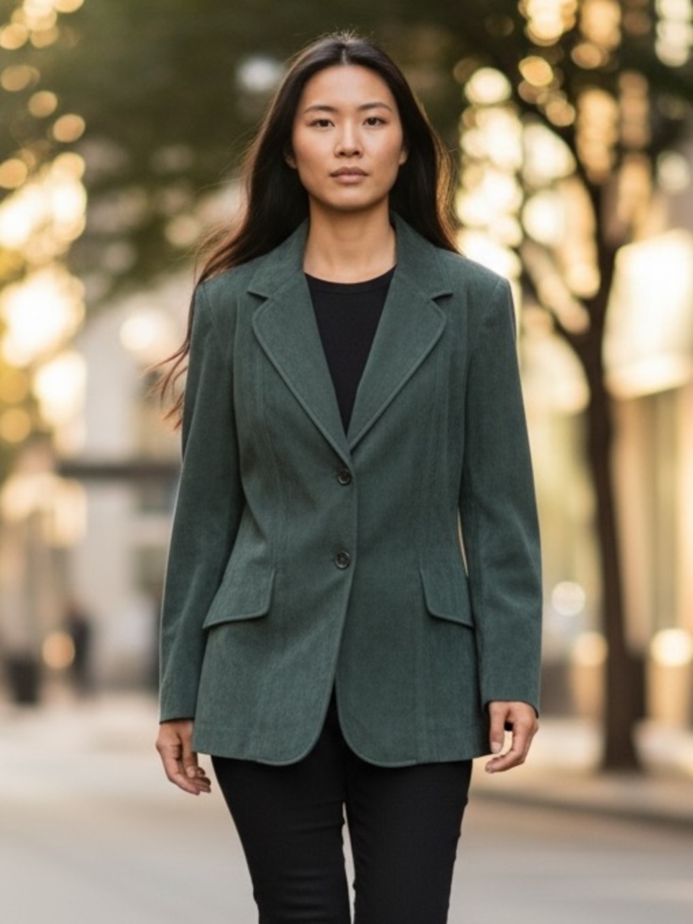 Vintage 90’s Georgio Sant’ Angelo Green Blazer, Suit Coat, Women’s Size 12